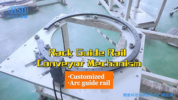 Circular conveyor system with tooth arc guide rail, arc rack guide rail conveyor mechanism