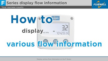 Display various flow information on the F-Series