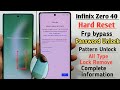 Infinix Zero 40 Hard Reset || Infinix Zero 40 Frp Bypass Android 14 ✅ Without PC || New Update 2025 