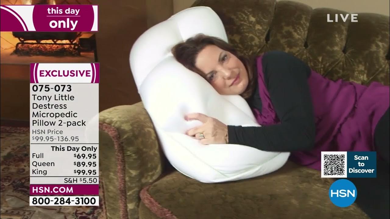 Tony Little DeStress Micropedic Pillow 2pack w/2 Pillowc... YouTube