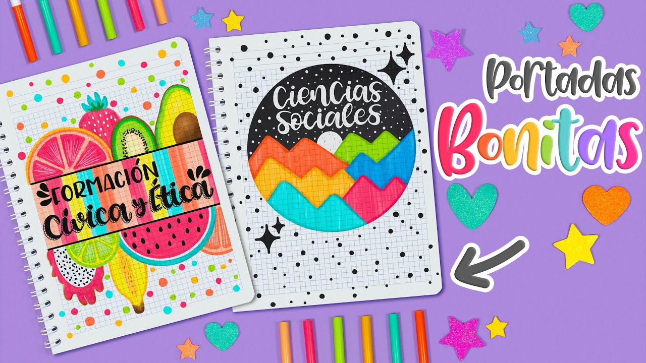 Cómo hacer PORTADAS BONITAS COLORIDAS para tus materias - REGRESO A CLASES - thptnganamst.edu.vn