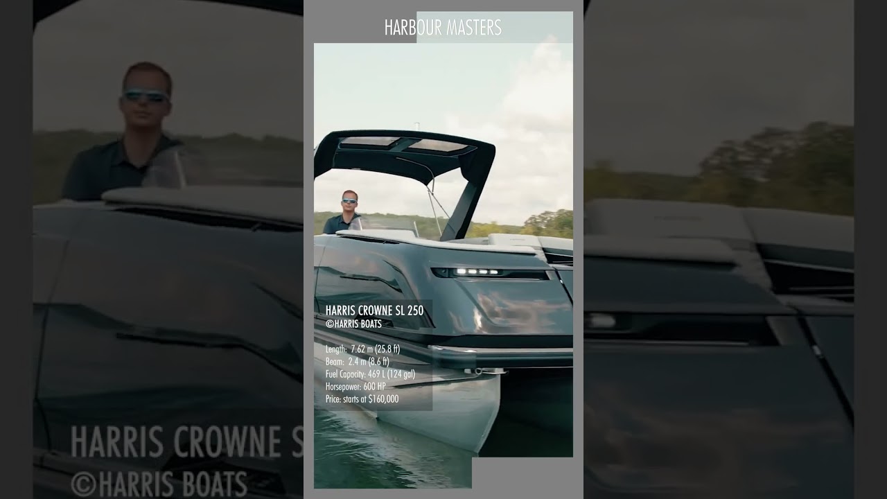 ⁣Harris Crowne SL 250 | High-Performance Luxury Pontoon