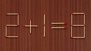 Move Only One Stick To Make Equation Correct, Matchstick Puzzle✓