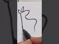 Cute Easy Drawing Idea/Draw Deer With Easy Way/Beginners Drawing/हरीण काळवीट चित्र #cute #youtube