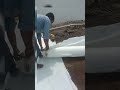 Zeotextile sheet laying