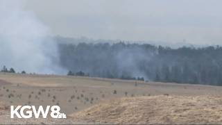 Grasshopper Fire burning more than 77,000 acres east of Mount Hood