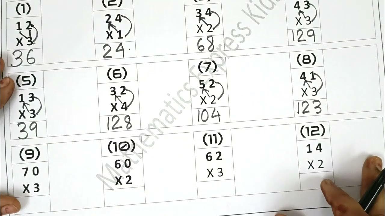 Multiplication without carry two digit. - YouTube