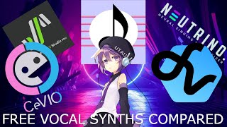 Free Vocal Synths Comparison (UTAU, SynthV, etc.)