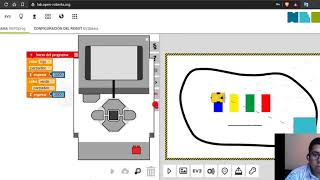 Programar colores de la pantalla Bloque EV3 Open Roberta Lab