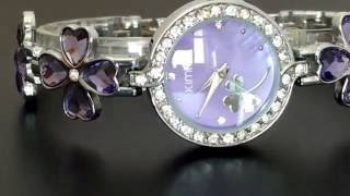 Kimio Ladies Quartz Bracelet Wrisch Lucky Gr Flower Watch Daily Stainlessl Purple