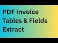 PDF Invoice Table & Fields Extraction | Data Framing & Modeling Pipeline Demo