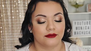 Maquillaje con Brillos  Client Makeup  Cut Crease with Glitter