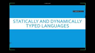 Lecture on Statically and Dynamically Typed Languages