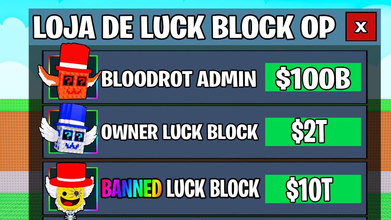 Roube um Brainrot, MAS A LOJA DE LUCKY BLOCK É OVERPOWER!