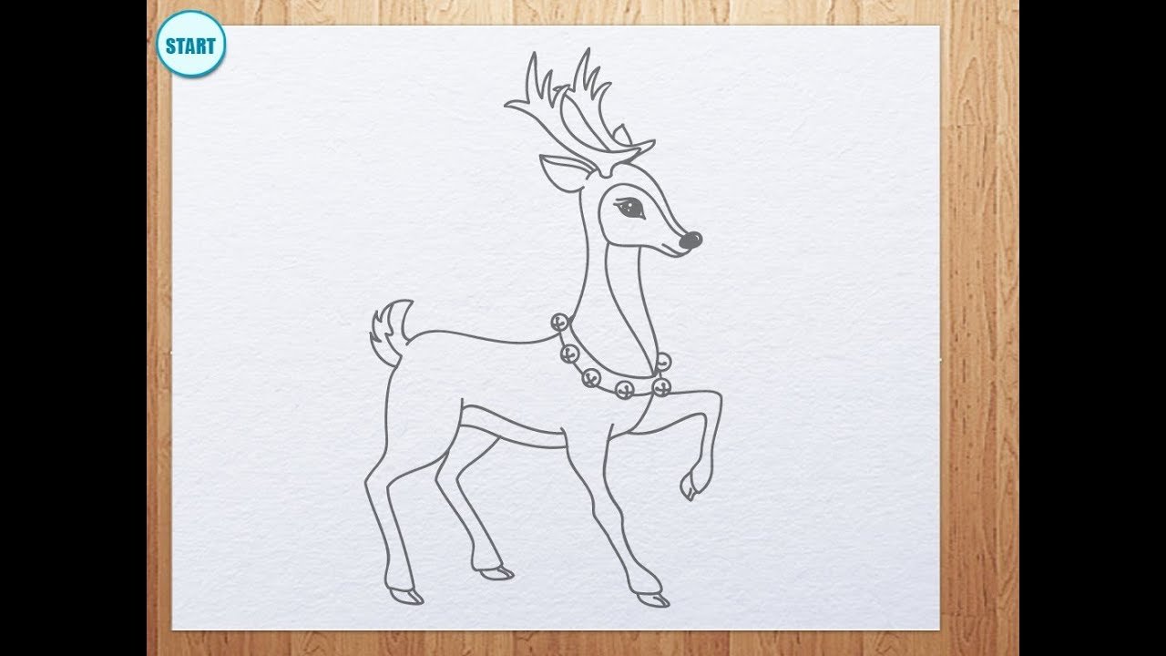 How to draw Reindeer - YouTube