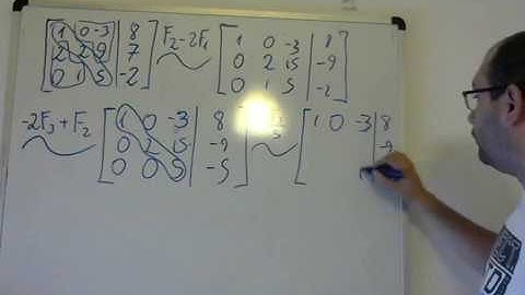 Resolución metodo de Gauss 3x3. Video 3. Algebra Lineal (Universidad).