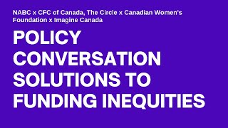 POLICY CONVERSATION SOLUTIONS TO FUNDING INEQUITIES