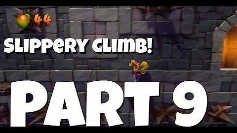 Crash Bandicoot  100% Playthrough Part 9 Slippery Climb Oh lordy