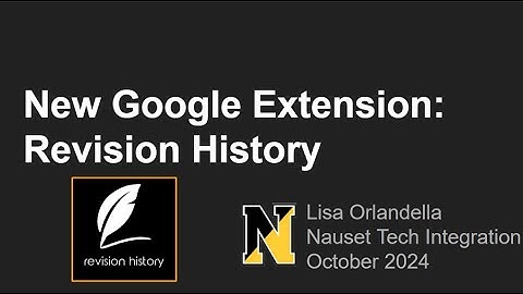 Revision History EXTENSION for Google Docs