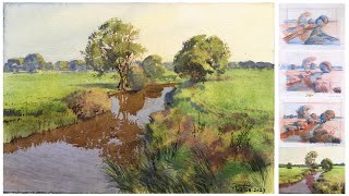 : 20230508 .   . Watercolor Riverscape