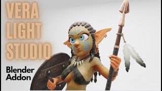 How to Create a Professional Lighting in Blender : Best Lighting addon tutorial : Vera light studio