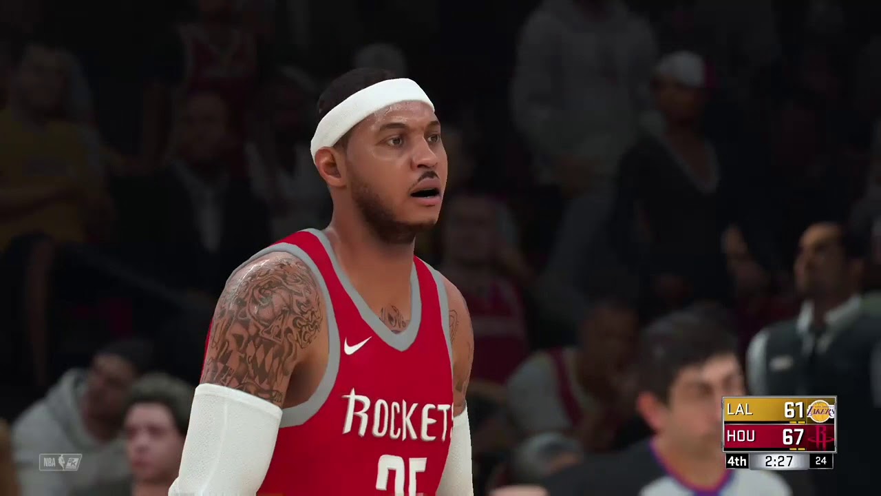 2019 LA Lakers vs Houston Rockets CARMELO ANTHONY ON THE