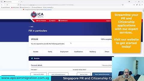 Singapore PR and Citizenship Application step-by-step Guide : New ICA Portal / e-services Steps