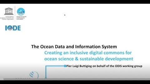 ODIS: Ocean Data and Information System- By Pier Luigi Buttigieg