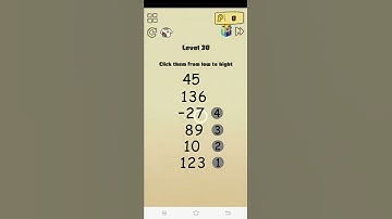 Brain crazy level 30 click them from low to hight