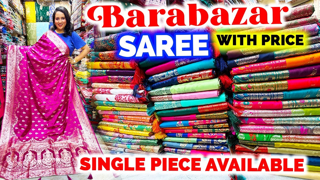 Barabazar Festive Saree Market | Fancy Synthetic Saree Wholesale Market Kolkata Barabazar