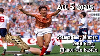 Marco Van Basten Golden Boot Winner at the Euro 88
