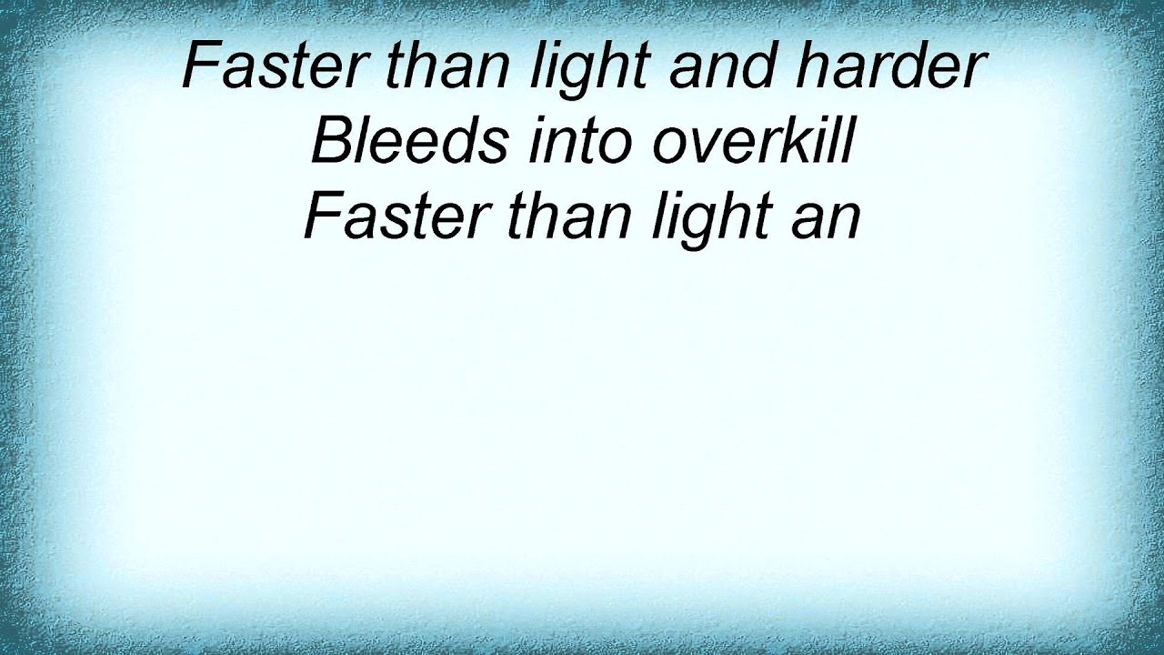 Lead Into Gold Faster Than Light Lyrics YouTube