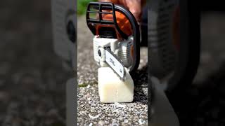 Mini STIHL Chainsaw Cutting 😮🔥#shorts #asmr #foryou