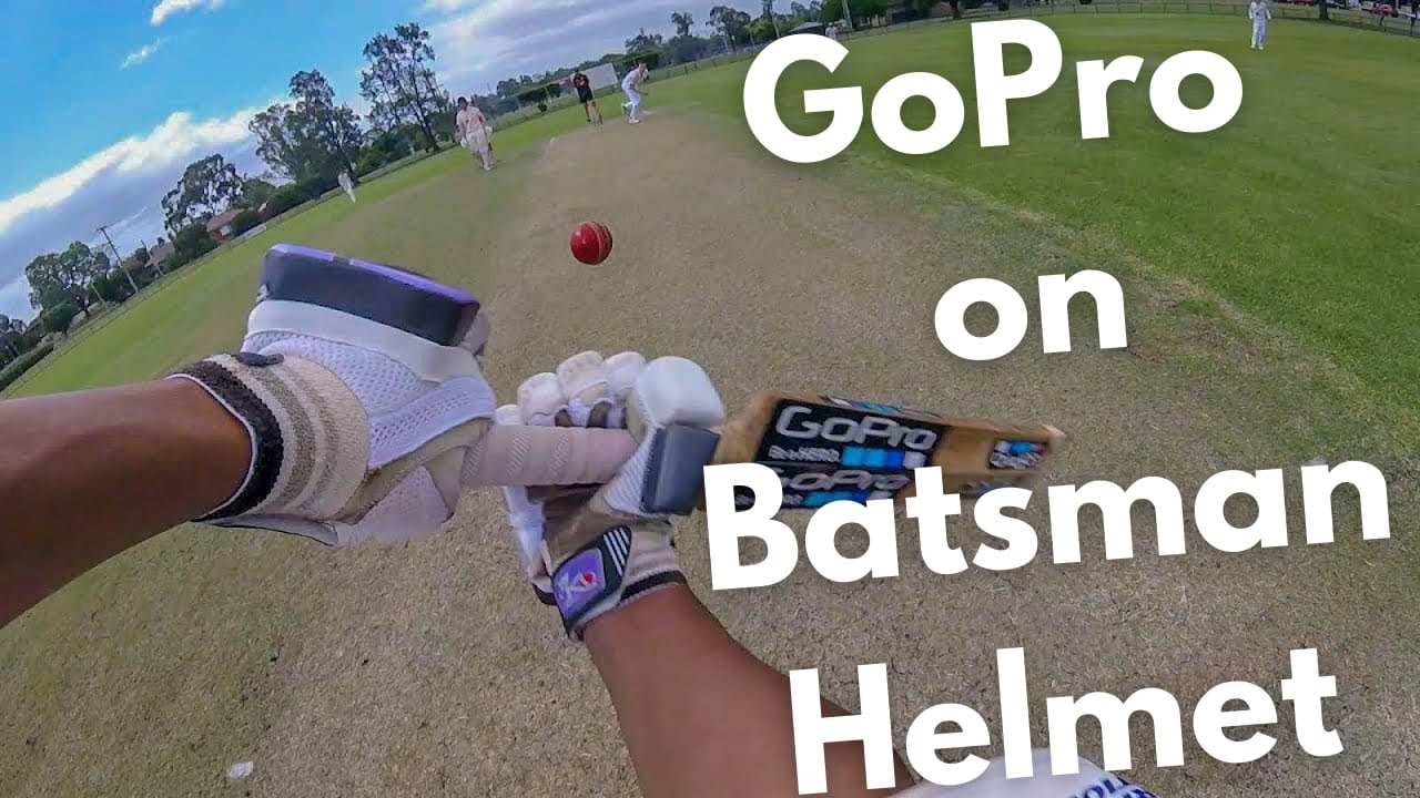 XI Hunters won by 10 Wickets GoPro Camera on Batsman Helmet HMT