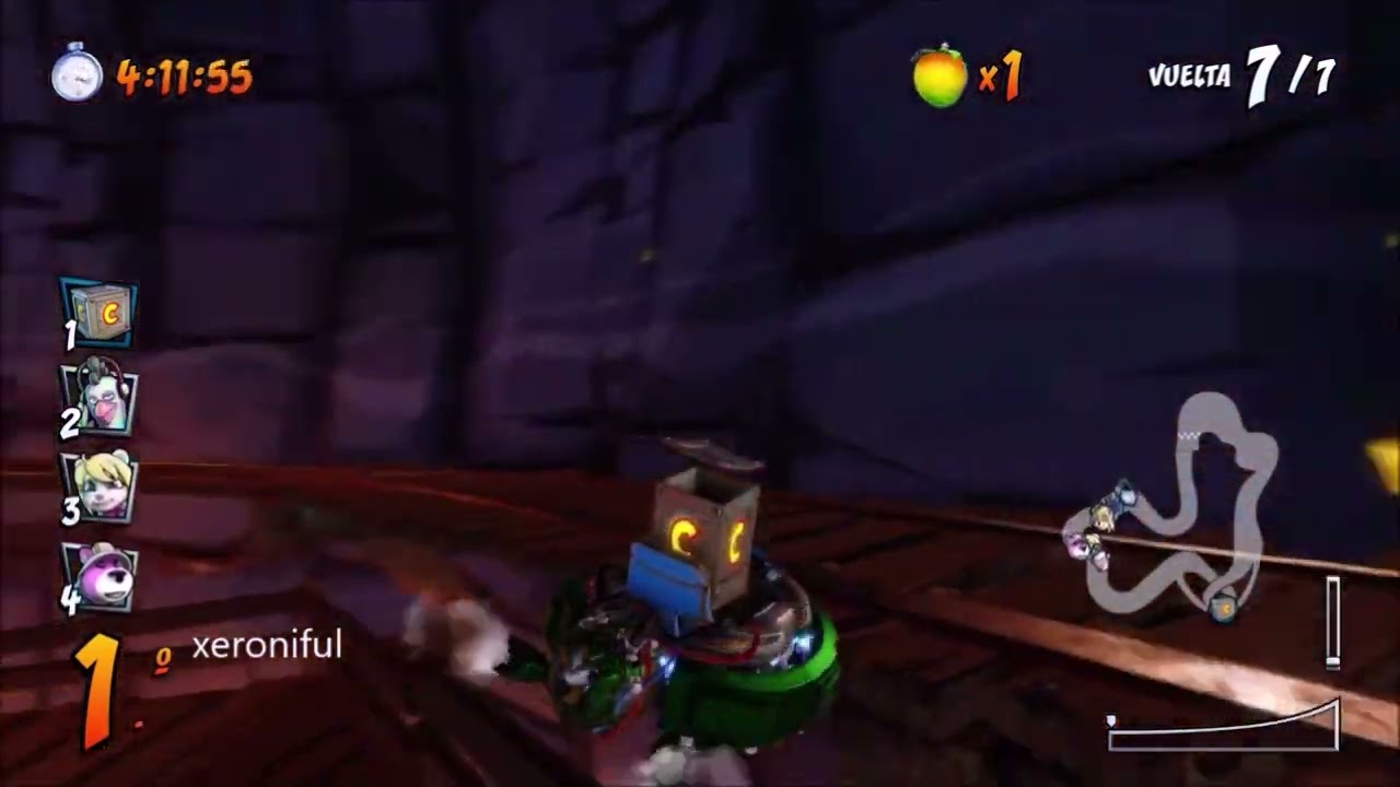 bug que me ocurrio en una partida Crash Team racing Nitro Fueled