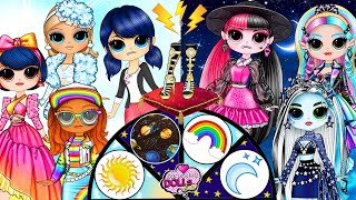 Chica Dia Marinette VS Chica Noche Monster High ¿Quién conseguirá los zapatos?-Manualidades de Papel