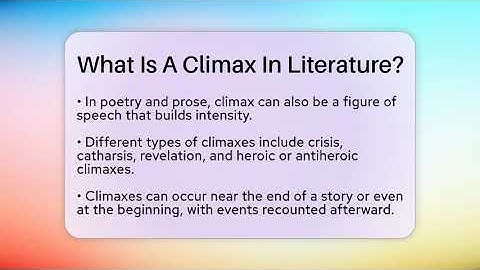 What Is A Climax In Literature? - The Prose Path