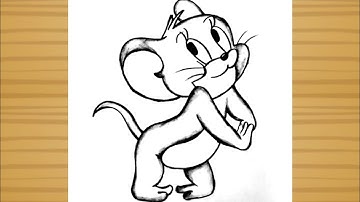 How to Draw Jerry Mouse Easy | Tom & Jerry Cartoon Drawing
