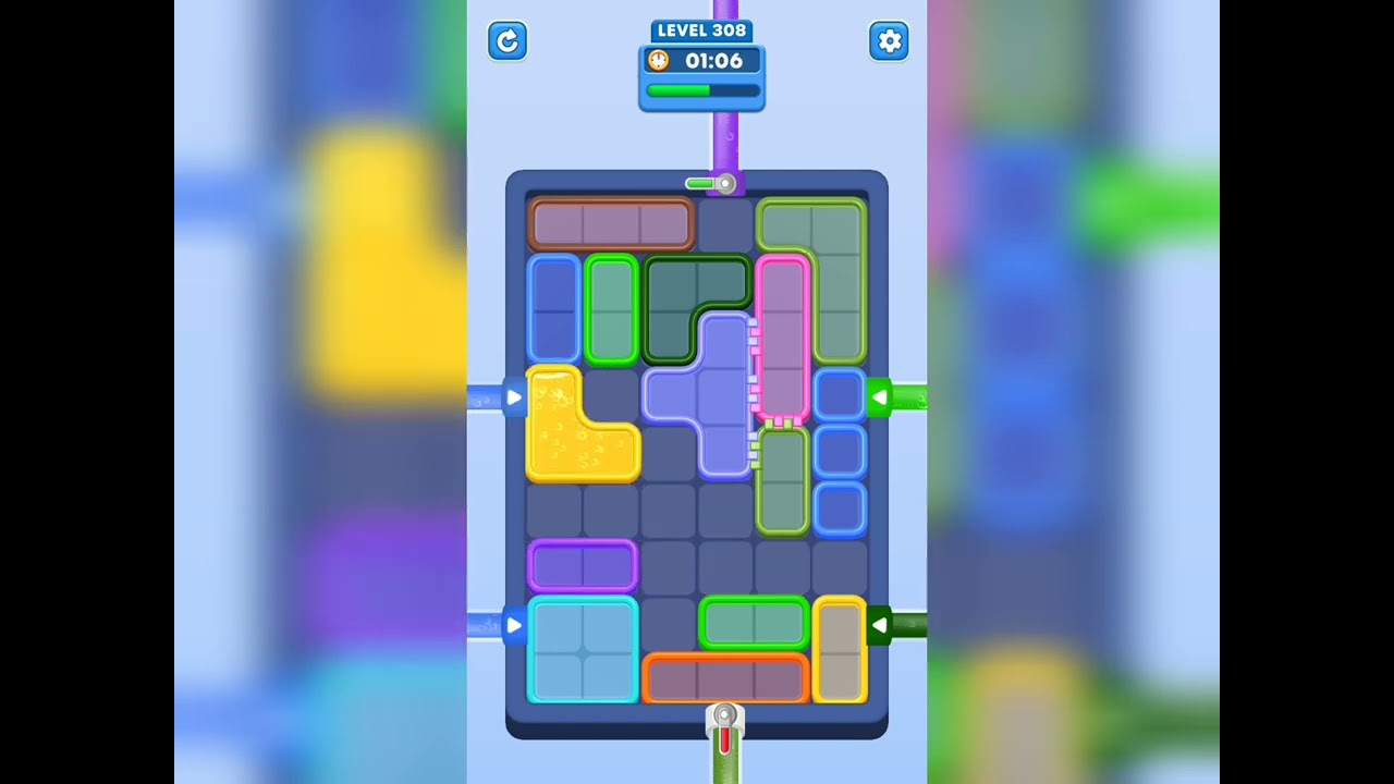 Water out puzzle Level 308 Solution Walkthrough
