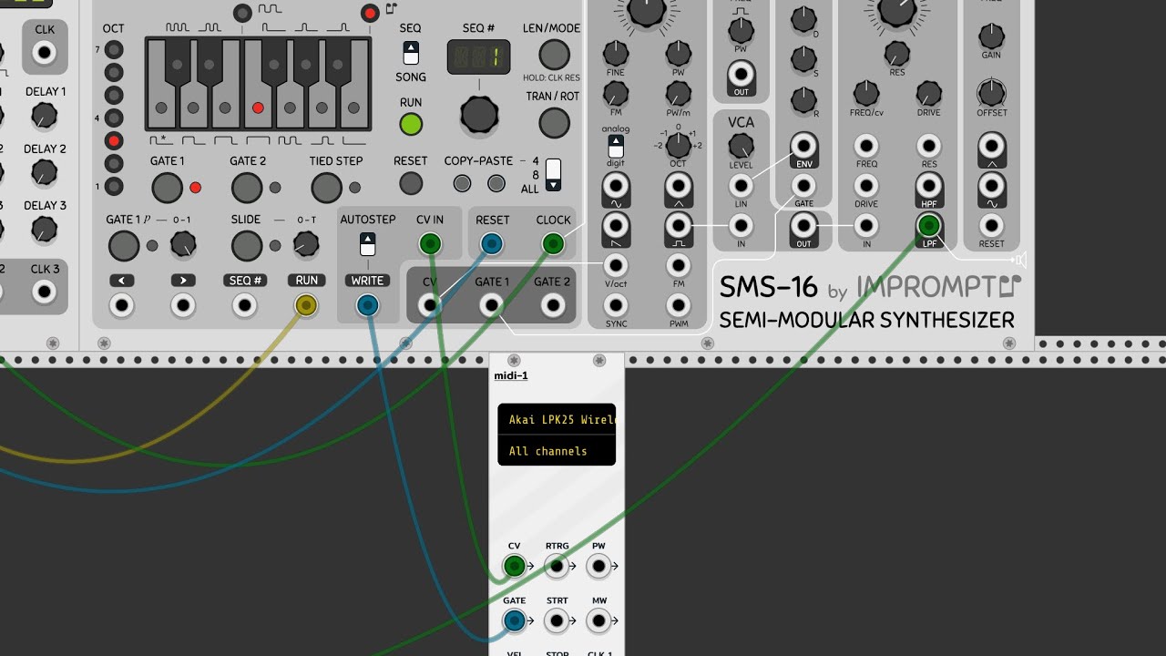 miRack - Tutorial: quick record with internal and external controllers
