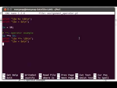 Perl Assignment Operators Example