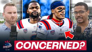 Christian Gonzalez & Kayshon Boutte ABSENT from OTAs + O-Line Observations | Patriots Daily