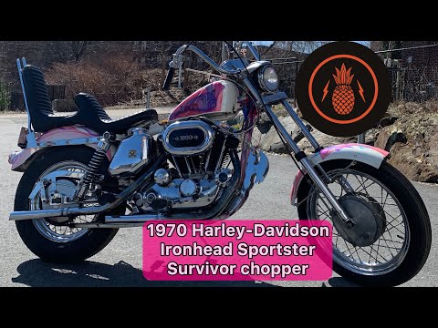 1970 Harley-Davidson Ironhead Sportster survivor chopper - YouTube