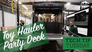 Loading a Toy Hauler and RV Party Deck Setup | Country Camper