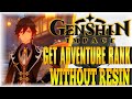 HOW TO GET ADVENTURE RANK WITHOUT RESIN! | Genshin Impact | [Guide]