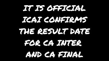 ICAI confirms the result date for NOV 22 Exams