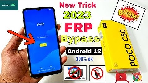 Poco C50 FRP Bypass Android 12 Go Update | Poco C50 Google Account Bypass Without Pc | New Trick |