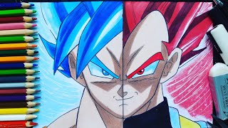 Desenho do goku realista.Como video no meu canal abiezer art