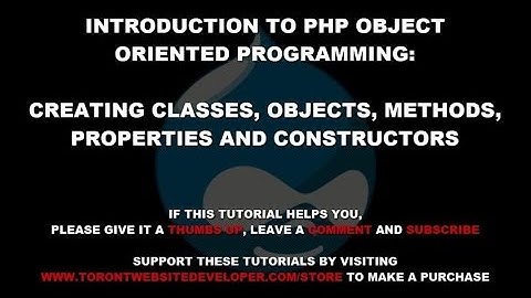 PHP Object Oriented Programming #1 - Classes Objects Methods Properties and Constructors