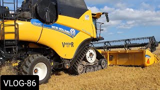 FARMVLOG #86 combine spring wheat, spring wheat harvest